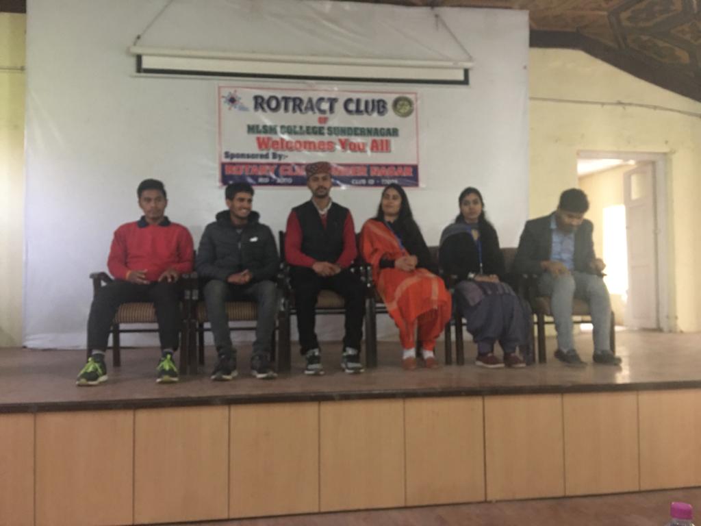 Formation of Rotract Club at MLSM College Sundernagar